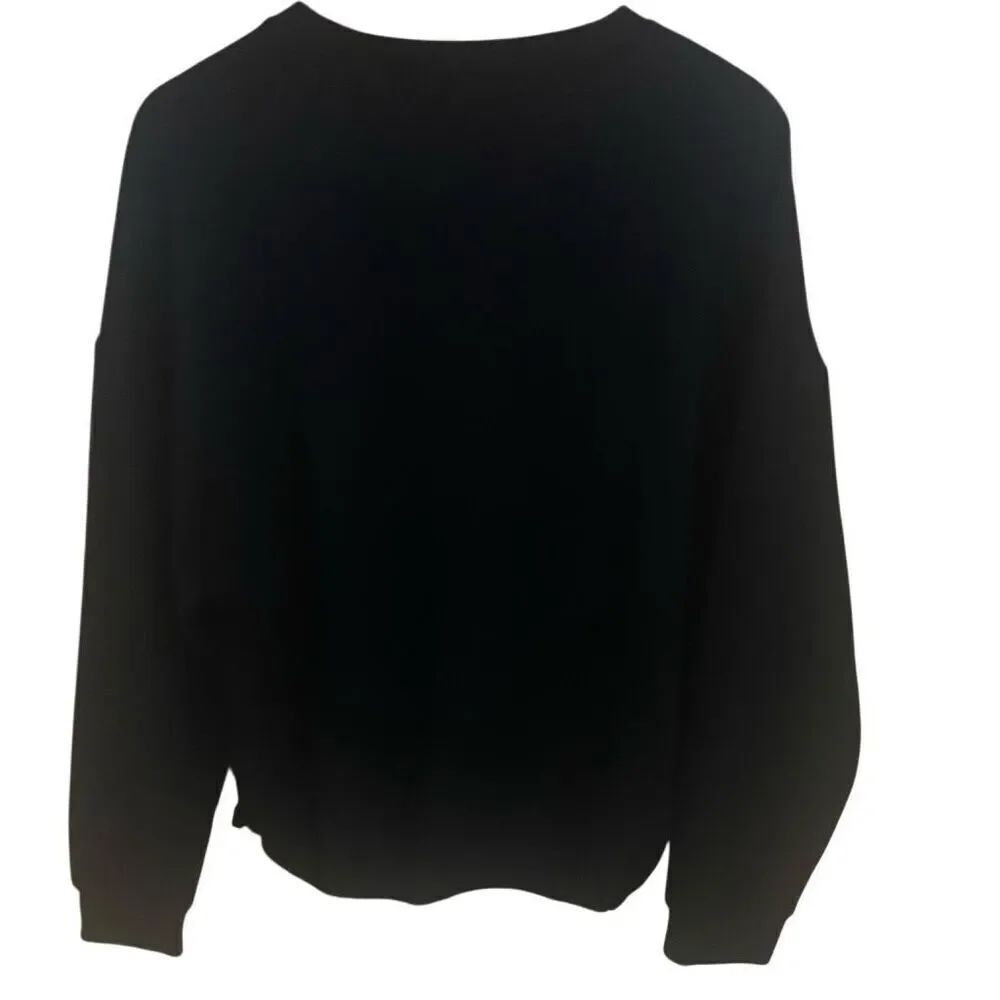 Fabletic long sleeve large sweatshirt athletic black crew neck